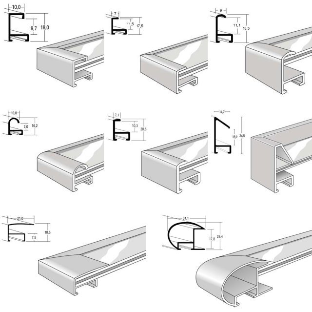 Алюминиевые рамы для картин